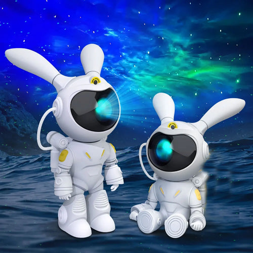 Space Rabbit Astronaut Projection Lights Full Of Stars Decorated Nightlights Children's Holiday Gifts